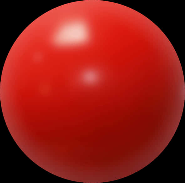 Clown Nose 桌布 壁紙 — 一個完美光滑的紅色球體，帶有柔和的高光，在純黑背景上發光。