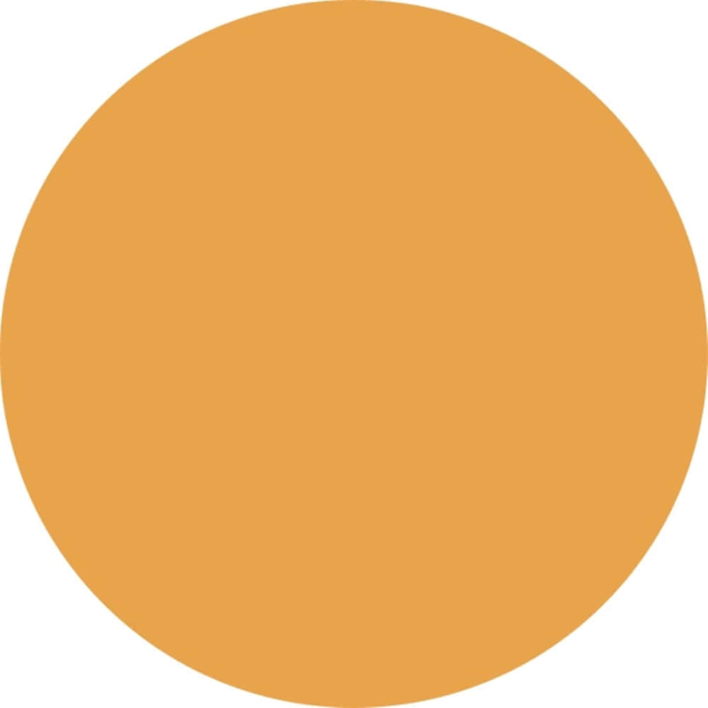 Yellow Circle 桌布 壁紙 — 一個實心暖橙色圓形，居中放置在沒有紋理或細節的純白色背景上。