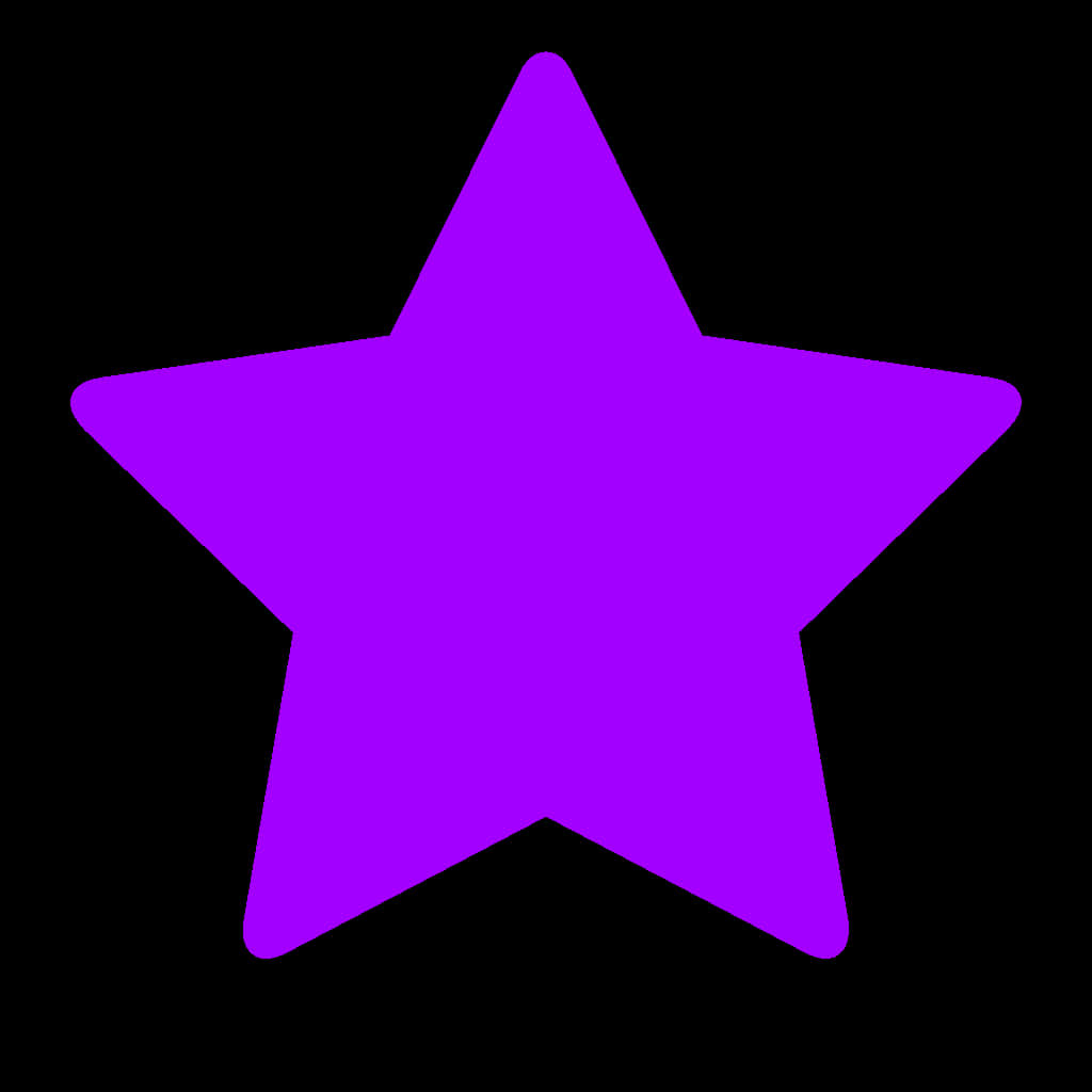 Purple Star 桌布 壁紙 — 一個實心紫色五角星，居中於黑色背景上，無紋理或漸層。