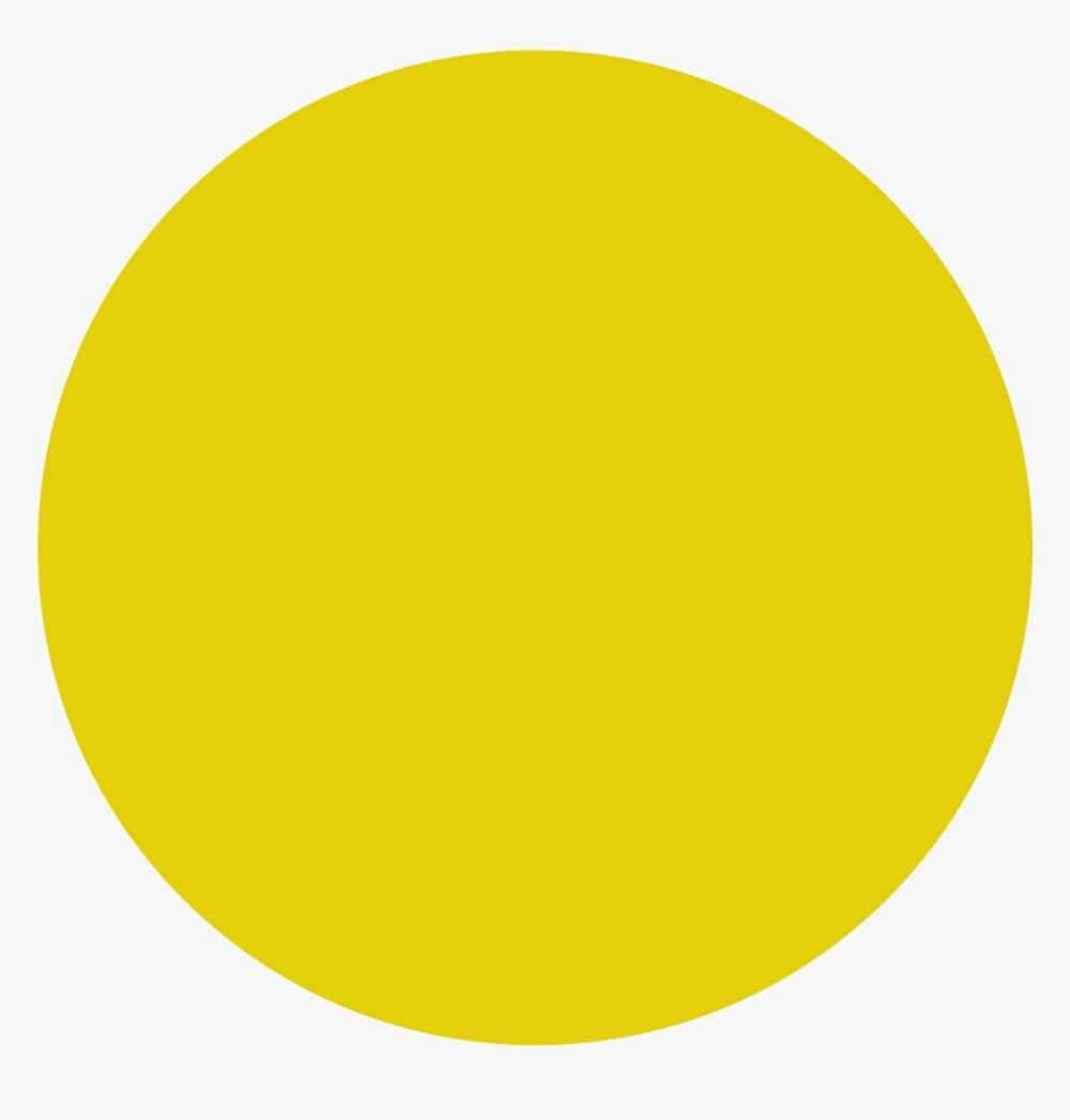 Yellow Circle 桌布 壁紙 — 一個實心黃色圓圈，居中於淺灰色背景上，邊緣柔和，光線均勻。