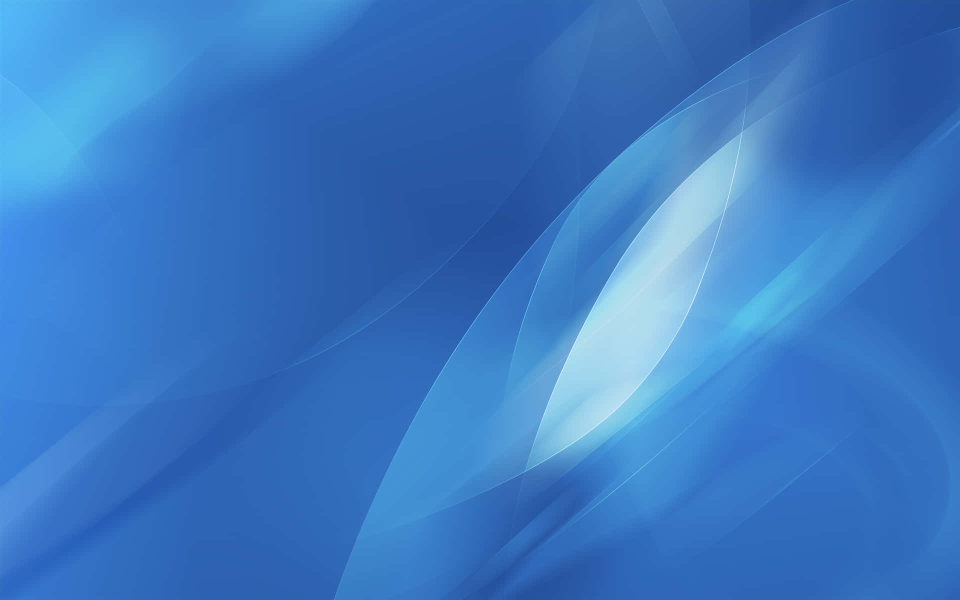 Abstract Blue 桌布 壁紙 — 一個寧靜的抽象構圖，包含流動的藍色漸變和柔和的光線條紋，營造出平靜的數位背景。