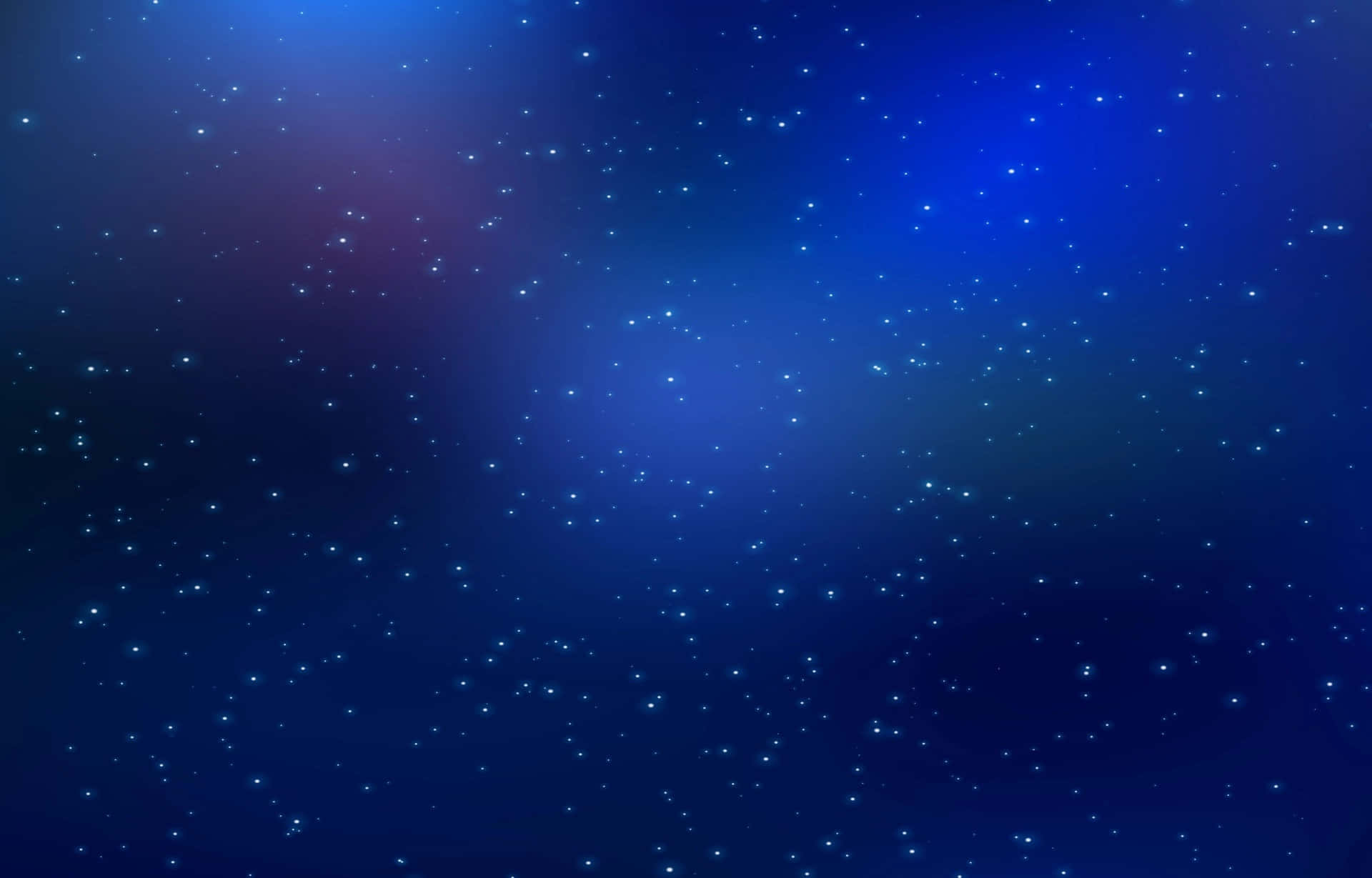 夜空 桌布 壁紙 — 一個寧靜的數位夜空，點綴著閃爍的星星，背景是深藍色和紫色的漸變。