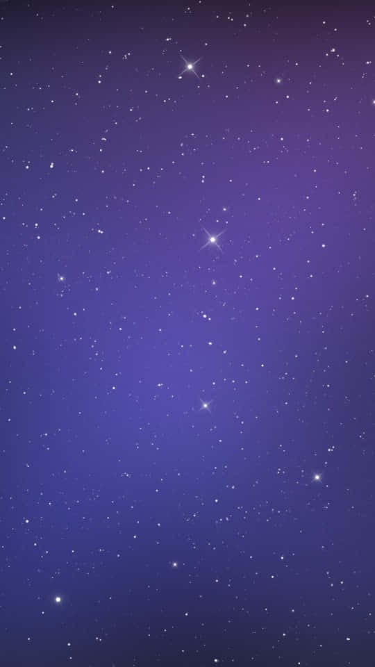 540x960 桌布 壁紙 — 一個寧靜的漸變紫色夜空，充滿閃爍的星星和幾個明亮的天體。