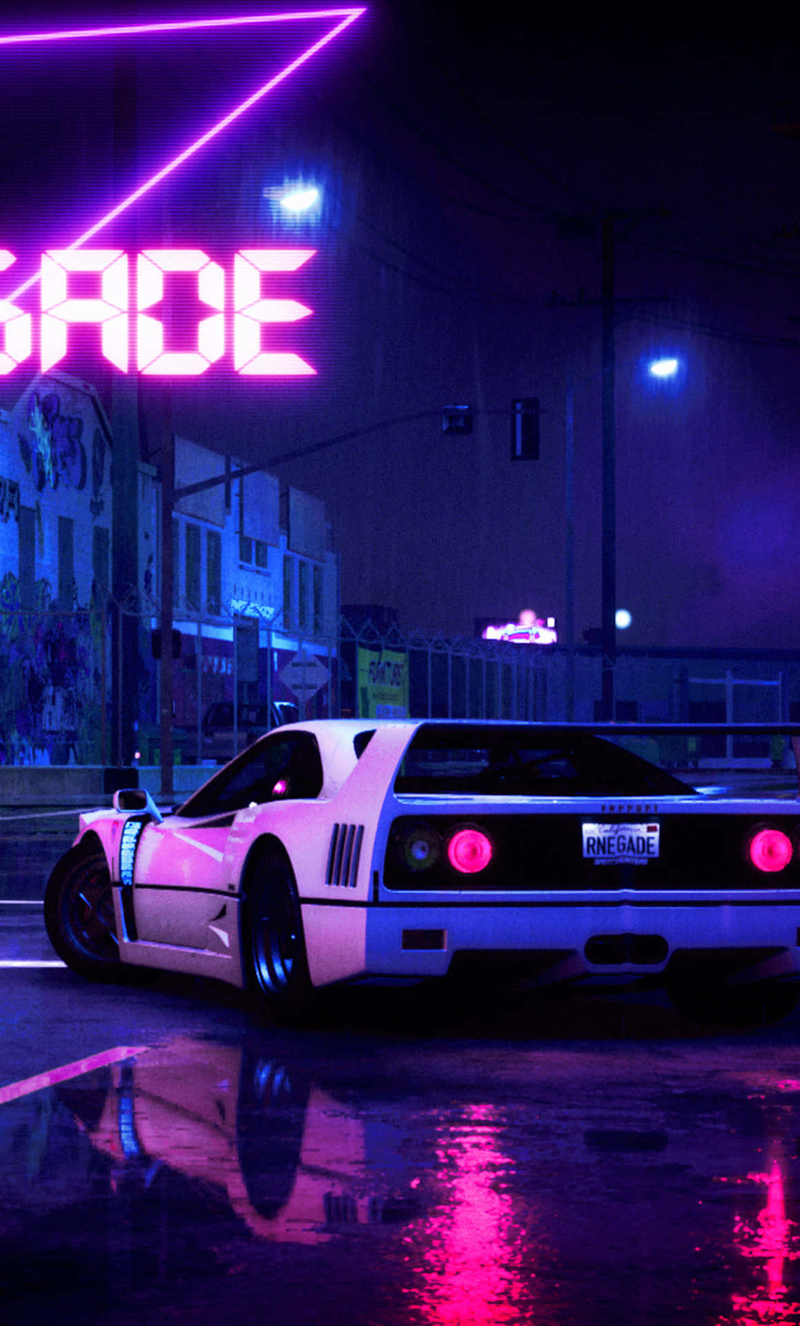 一個寫著「SAVAGE」的霓虹燈招牌