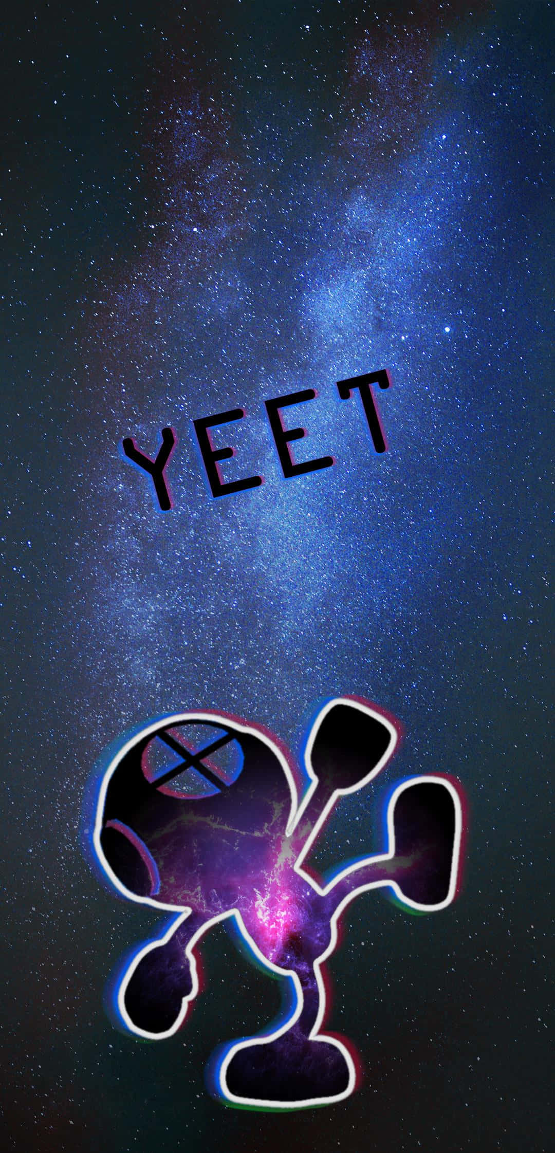 一個寫著 yeet 的卡通角色 壁紙