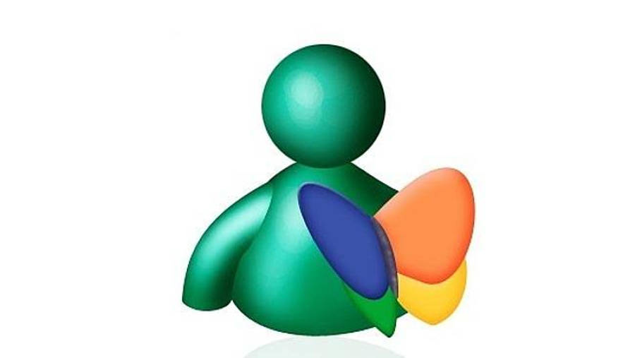 msn 桌布 壁紙 — 一個帶光澤的綠色3D渲染人物圖標，在白色背景上拿著色彩繽紛的抽象形狀。