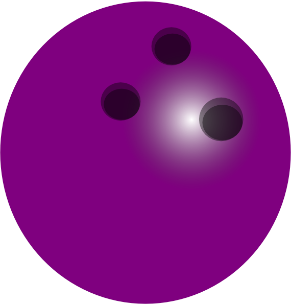 ball 桌布 壁紙 — 一個帶有三個指孔和明亮高光的紫色光面保齡球，背景為白色。
