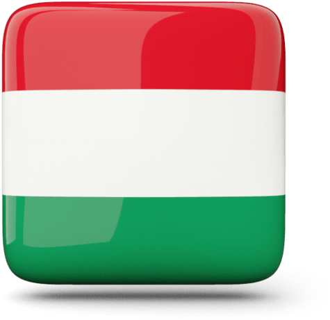 Hungary 桌布 壁紙 — 一個帶有光澤的3D渲染正方形圖示，顯示匈牙利國旗，有紅、白、綠橫條紋。