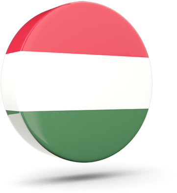 Hungary 桌布 壁紙 — 一個帶有匈牙利國旗（紅白綠橫條）的光面圓形按鈕。