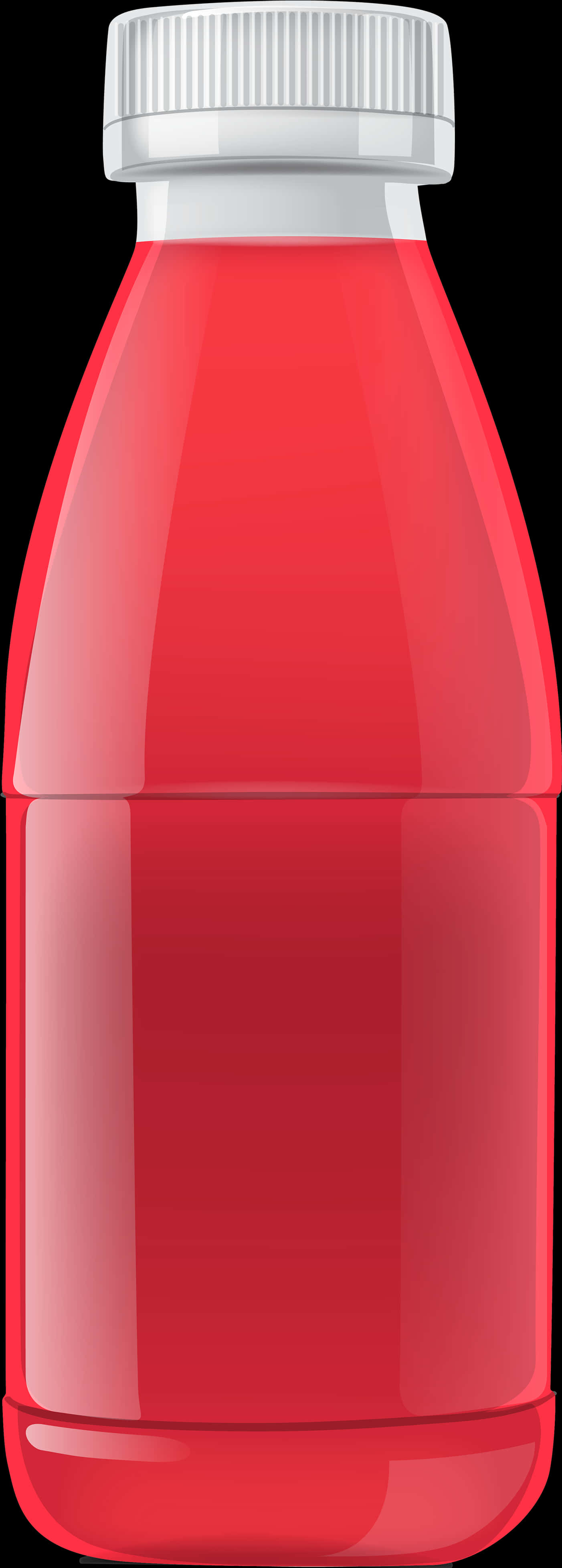 Plastic Bottle 桌布 壁紙 — 一個帶有白色蓋子的亮面紅色塑膠瓶，裝滿鮮紅色液體，背景為黑色。
