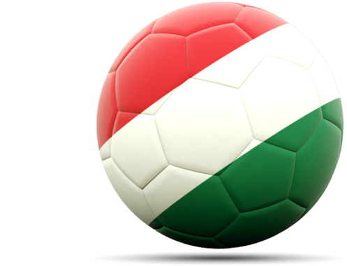 Hungary 桌布 壁紙 — 一個帶有紅、白、綠條紋的足球，代表匈牙利國旗。