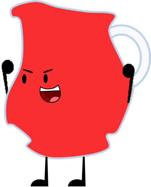 Kool Aid Man 桌布 壁紙 — 一個快樂的紅色卡通馬克杯，咧嘴大笑，眉毛憤怒，以淺藍色勾勒在黑色背景上。