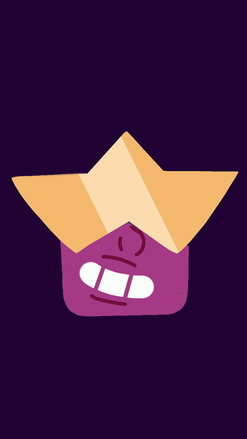 Cartoon Network 桌布 壁紙 — 一個快樂的紫色星星形狀角色，咧嘴大笑，戴著黃色星星帽，背景是深紫色。