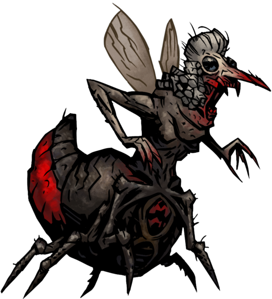 enemy 桌布 壁紙 — 一個怪誕的昆蟲類生物，頭骨破裂，眼睛發出紅光，在黑色背景前咆哮。