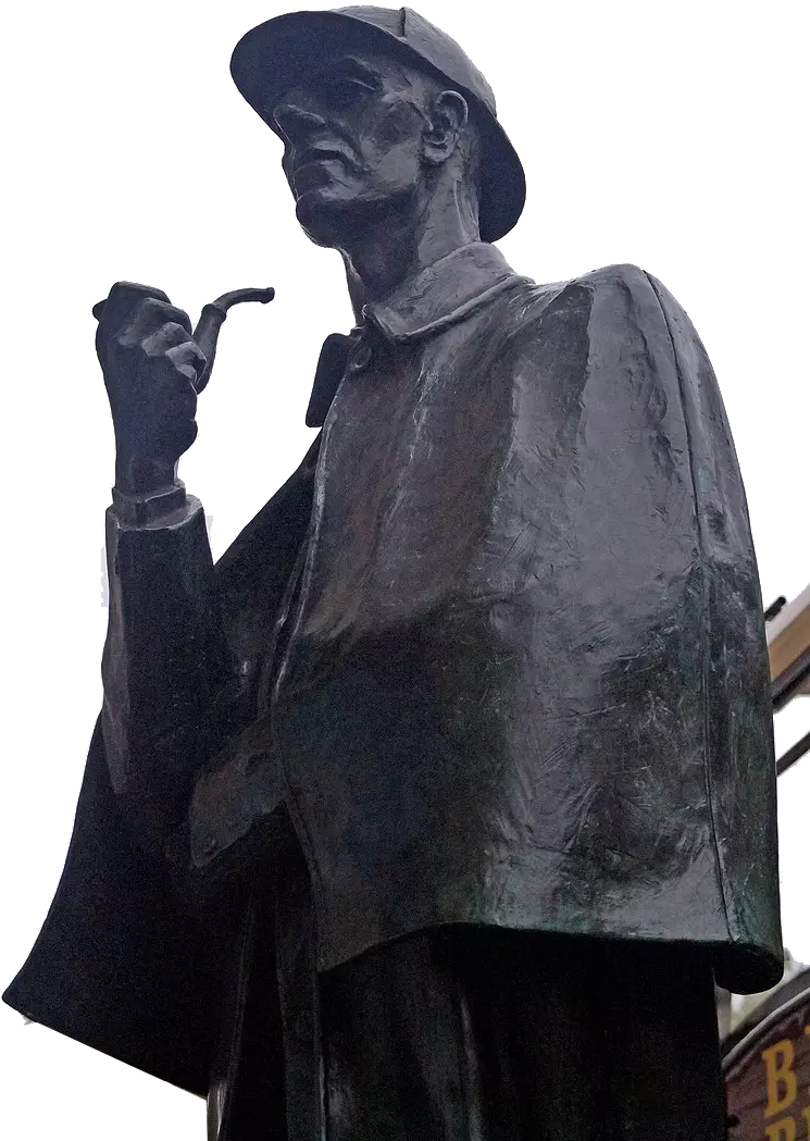 藝術 桌布 壁紙 — 一個戴帽穿外套的男人手持煙斗的青銅雕像，表情飽經風霜、若有所思。