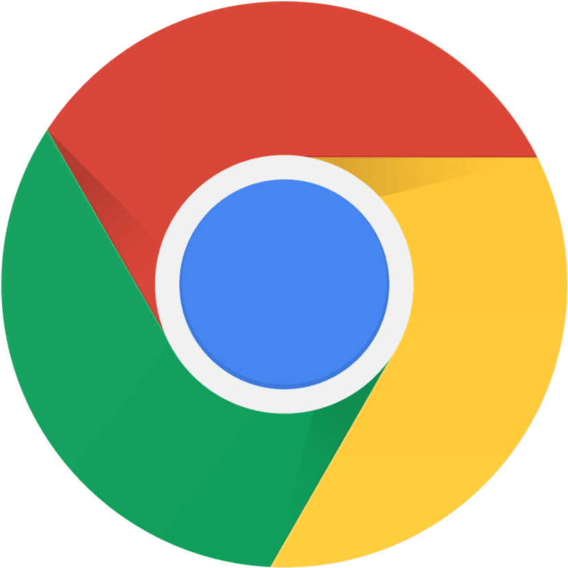Google Chrome 桌布 壁紙 — 一個扁平設計的Google Chrome標誌，帶有紅色、綠色、黃色和藍色部分，背景為黑色。