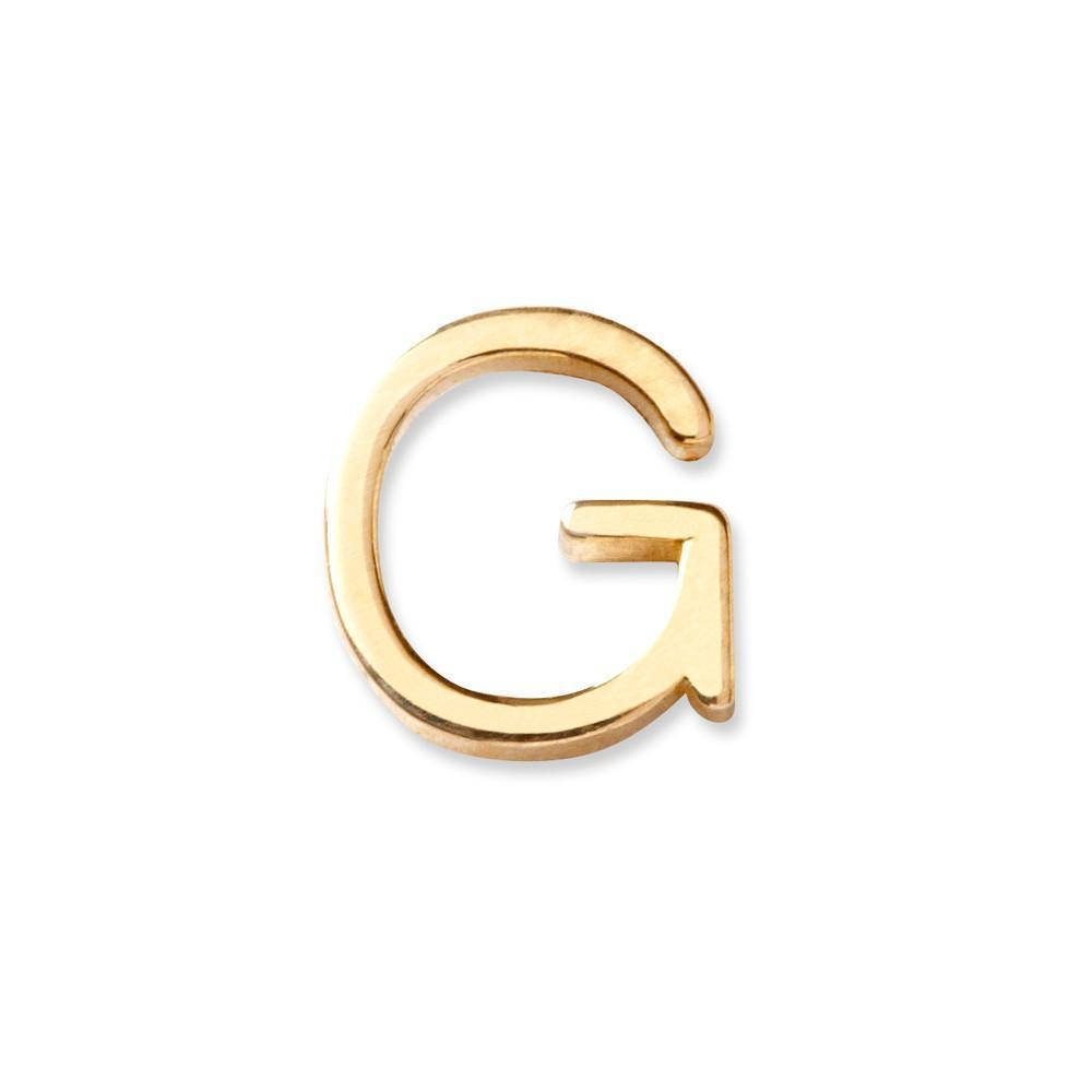 g 桌布 壁紙 — 一個拋光金色字母G吊飾，帶有平滑曲線和柔和陰影，置於潔白背景上。