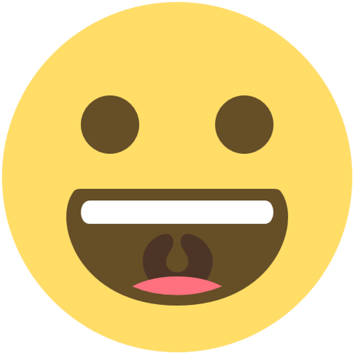 Emoticon 桌布 壁紙 — 一個明亮的黃色表情符號臉，有大眼睛和伸出舌頭，表情俏皮。