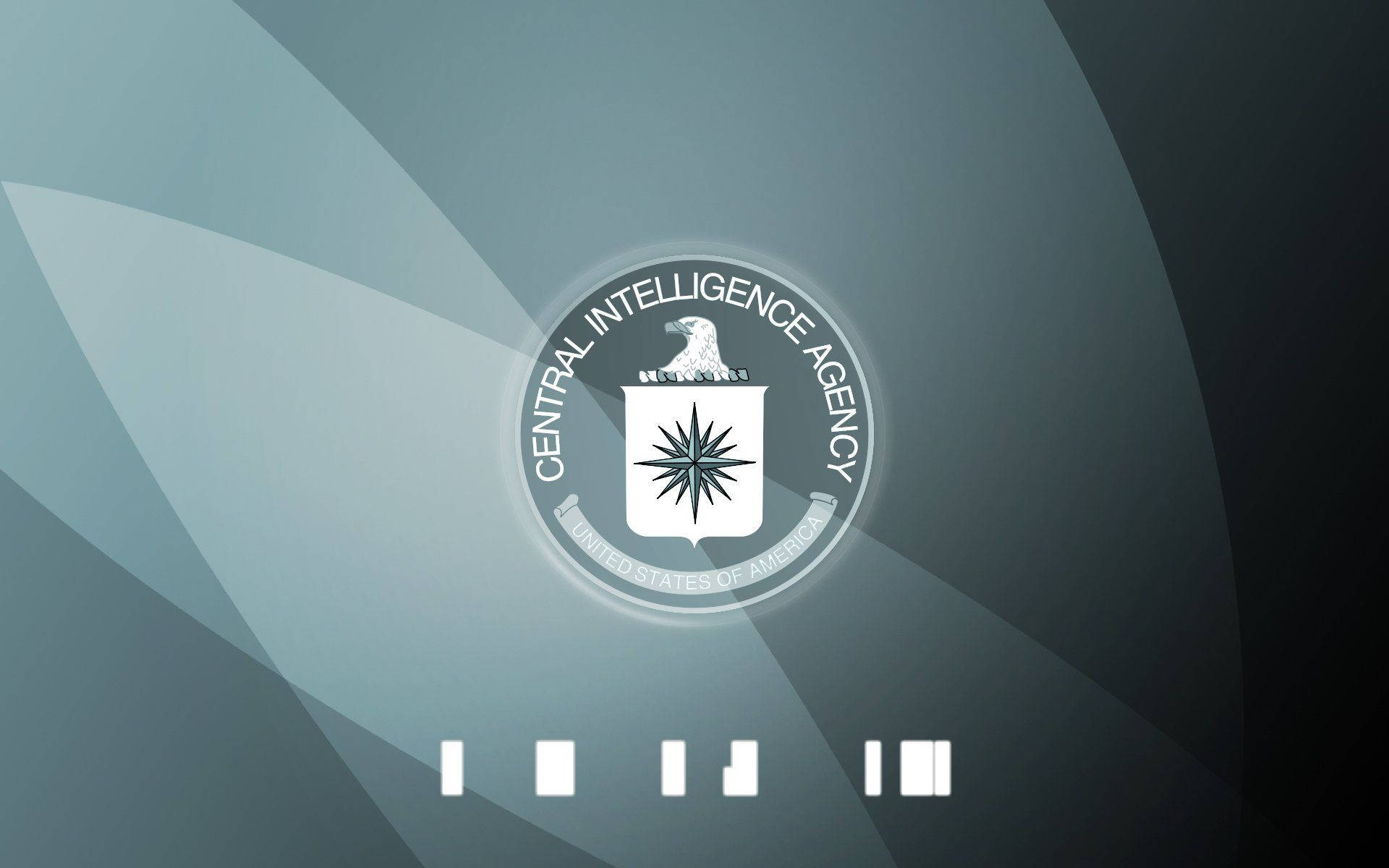 Cia 桌布 壁紙 — 一個時尚的CIA標誌在帶有抽象光線條紋的漸變灰色背景上發出白色光芒。