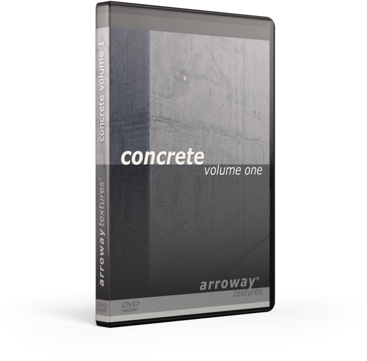 混凝土 桌布 壁紙 — 一個時尚的DVD盒，用於arroway textures的「concrete volume one」，在黑色背景上展示紋理灰色混凝土。