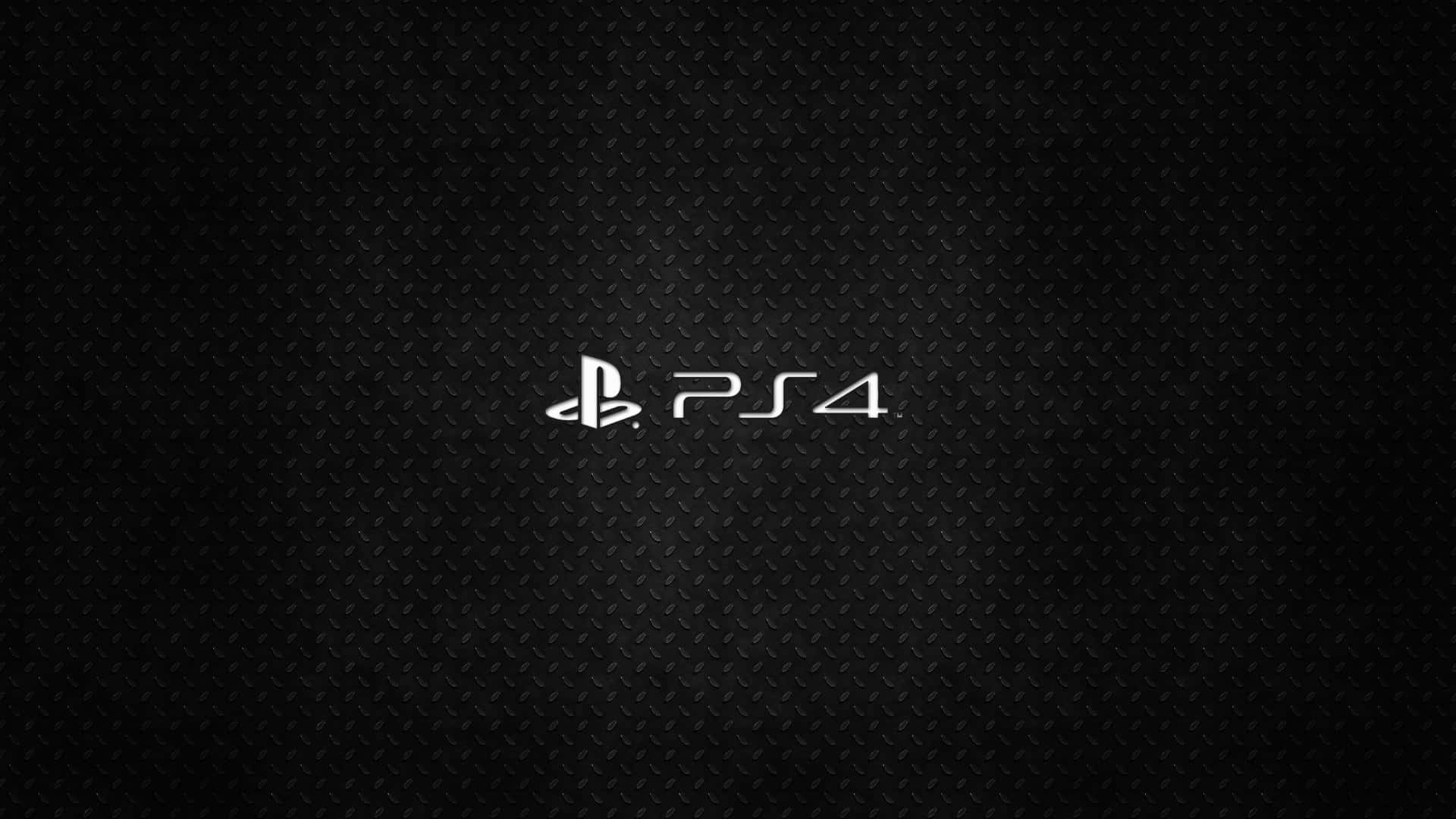 黑色鑽石紋板背景上的PS4標誌 — Ps4 壁紙