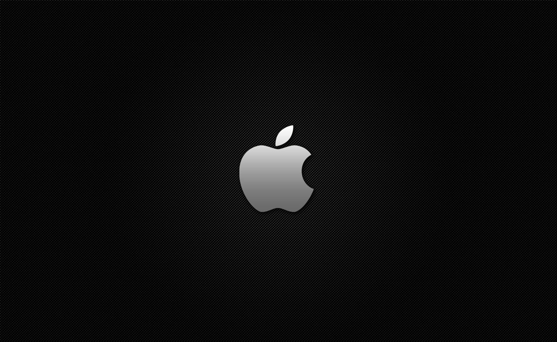 銀色Apple標誌在黑色紋理背景上 — 蘋果標誌 GIF 壁紙