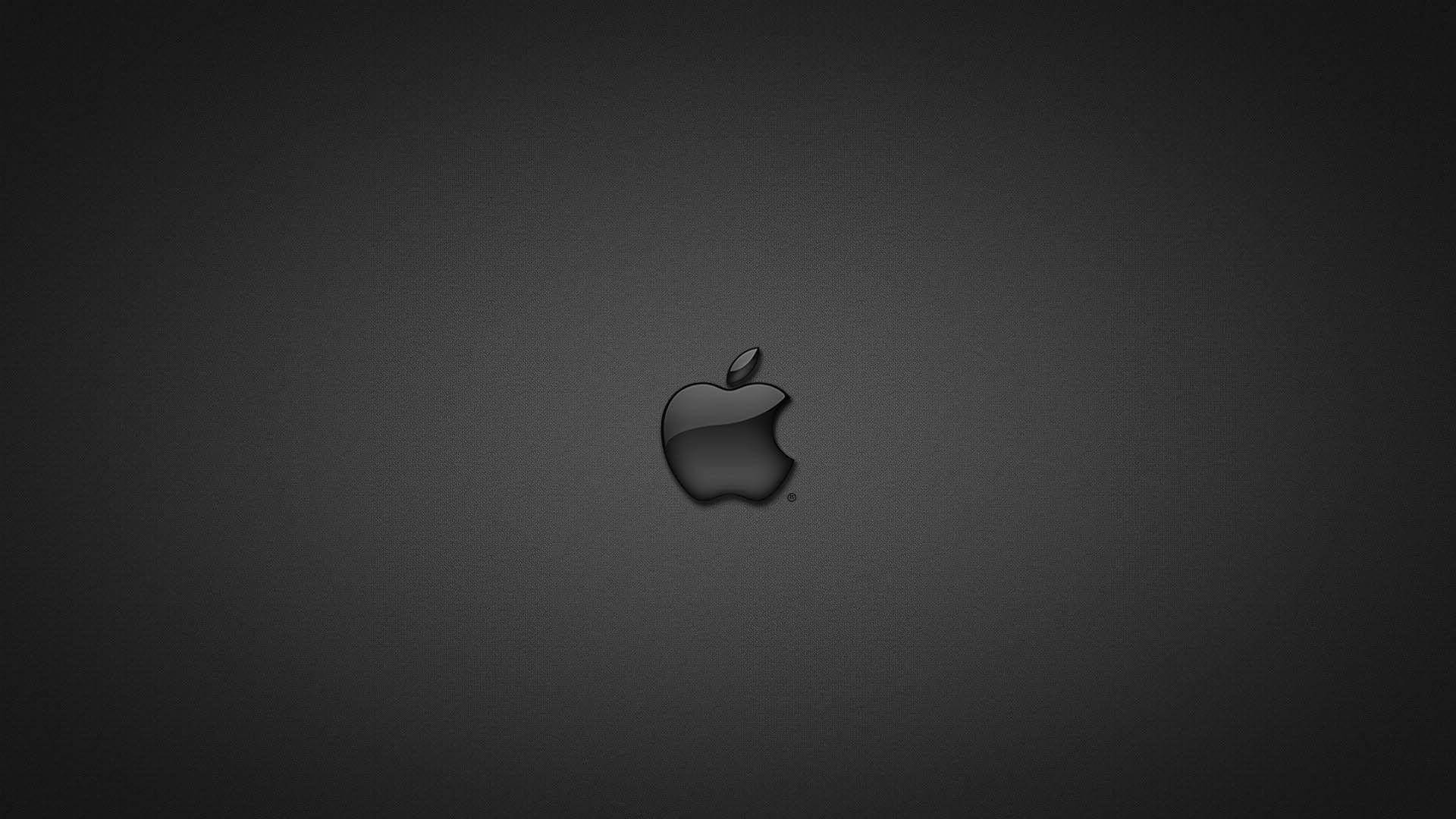 深灰色漸變背景上的黑色Apple標誌 — 蘋果標誌 GIF 壁紙