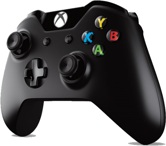 Xbox 桌布 壁紙 — 一個時尚的黑色Xbox控制器，帶有彩色ABXY按鈕和紋理握把，在白色背景上獨立展示。