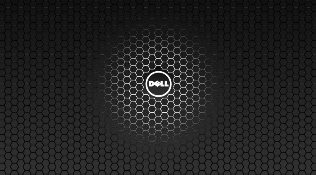 Dell標誌居中於六邊形網格背景上 — 4K 壁紙