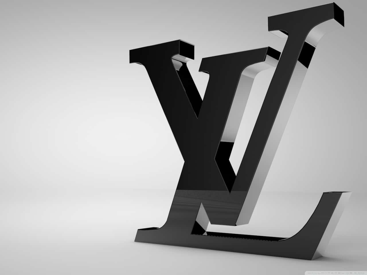 白色背景上的黑色LV字母組合標誌 — 路易威登 GIF 壁紙