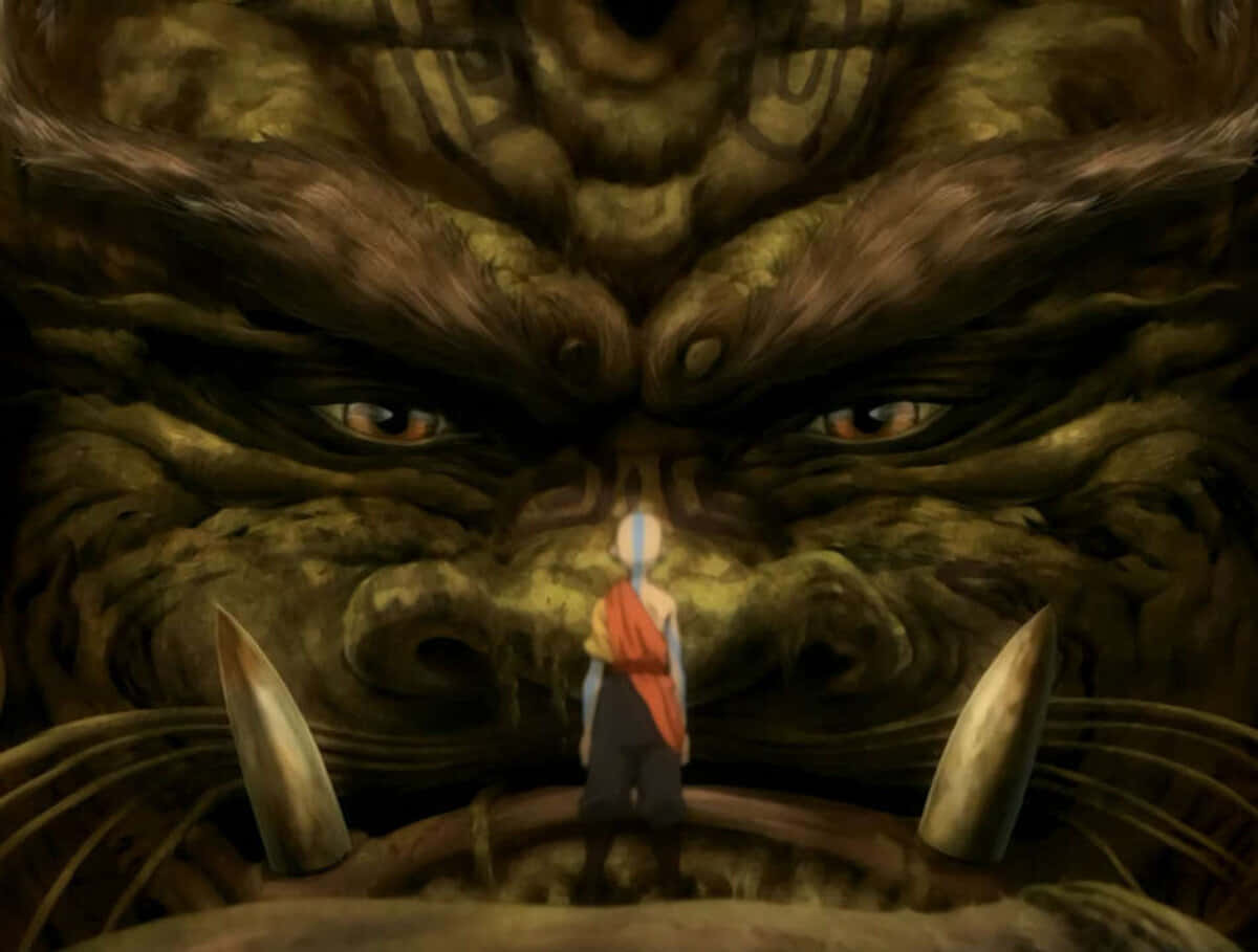 一個有著巨大頭顱的大型怪物 壁紙