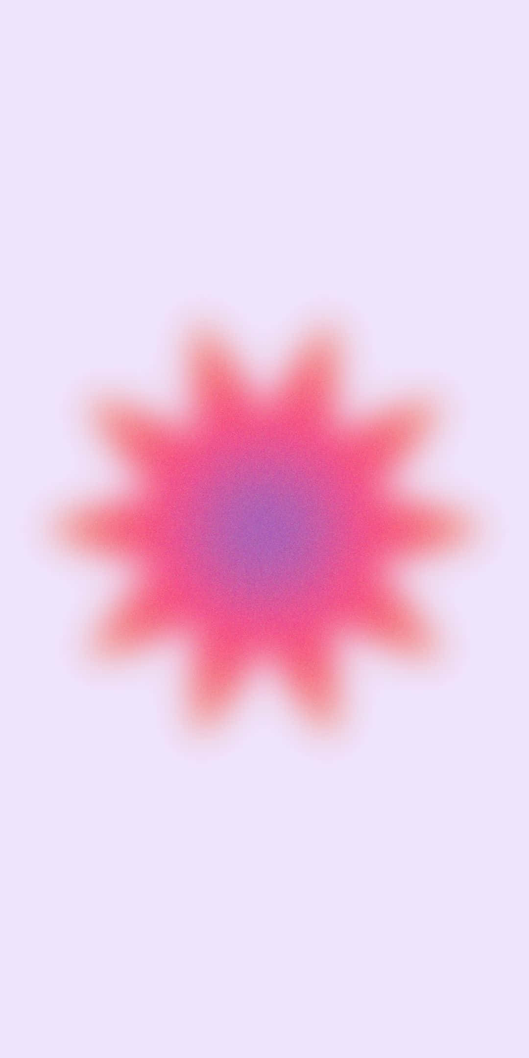 Aura 桌布 壁紙 — 一個柔和模糊的星爆，帶有粉紅色和紫色漸變，居中在淡薰衣草背景上。