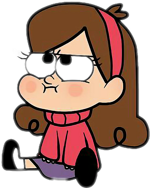 神秘小鎮大冒險 桌布 壁紙 — 一個棕色頭髮、戴紅色髮帶的卡通女孩，戴著超大太陽眼鏡和紅色圍巾坐著。