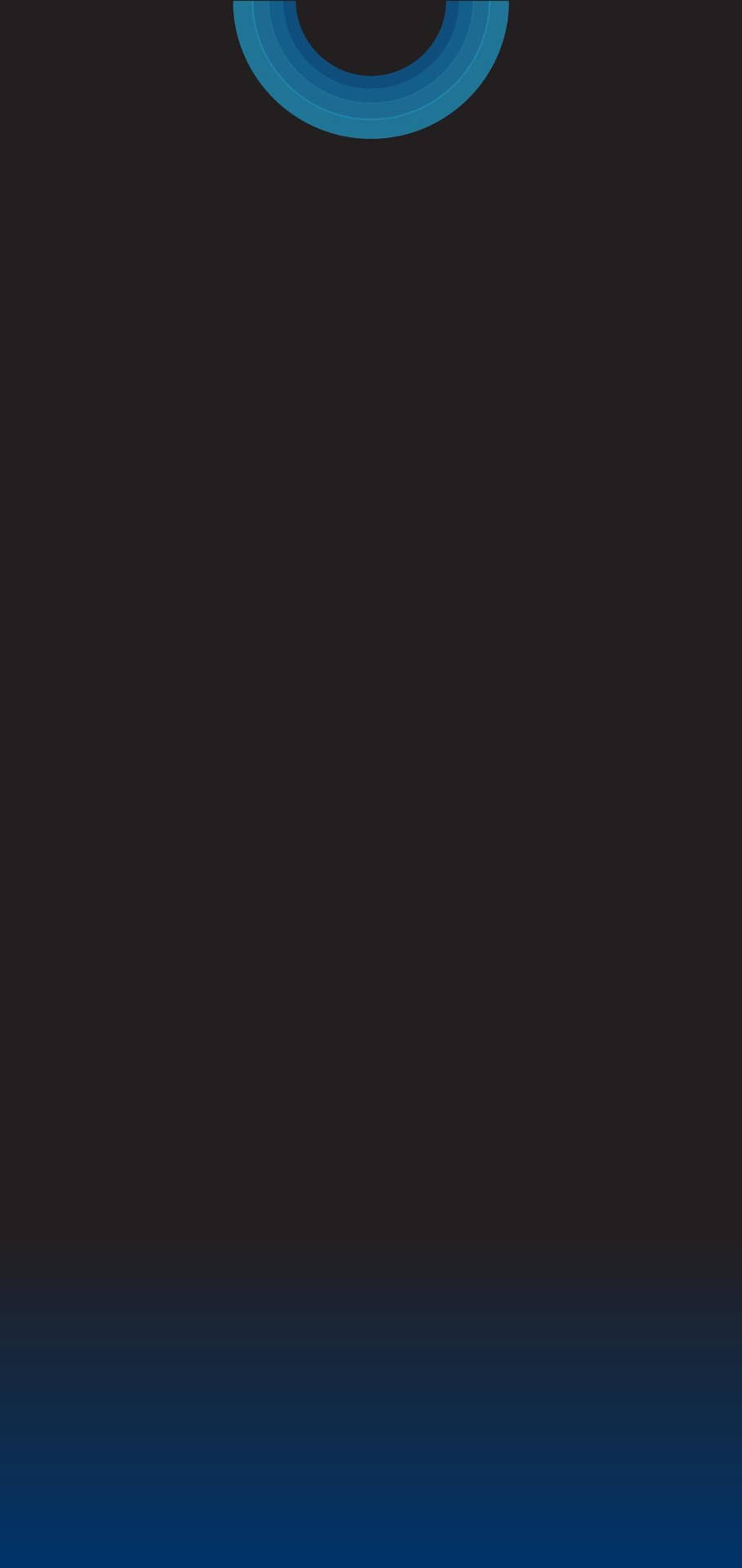 深色背景上帶有藍色漸變弧線的極簡抽象設計 — 深藍色 GIF 壁紙