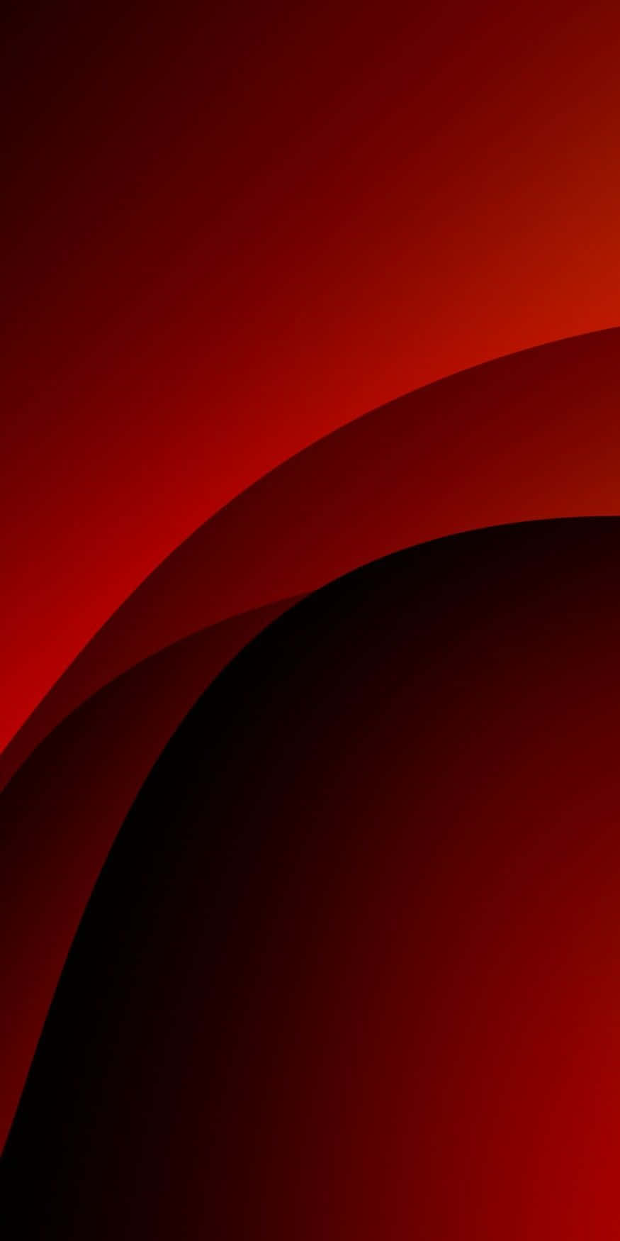 桌布 壁紙 — 一個極簡抽象構圖，流動的紅色和黑色曲線創造出大膽的漸變效果。