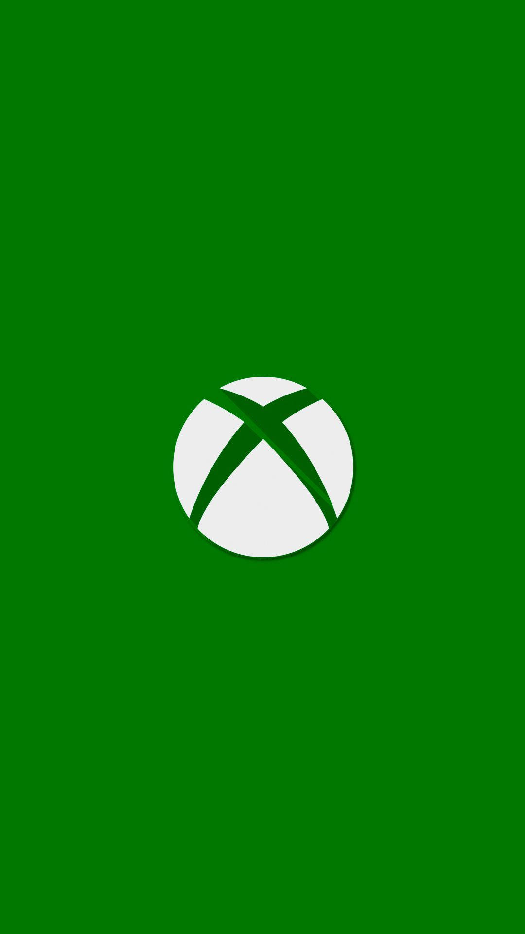 X 桌布 壁紙 — 一個極簡白色Xbox標誌，居中於純綠色背景上。