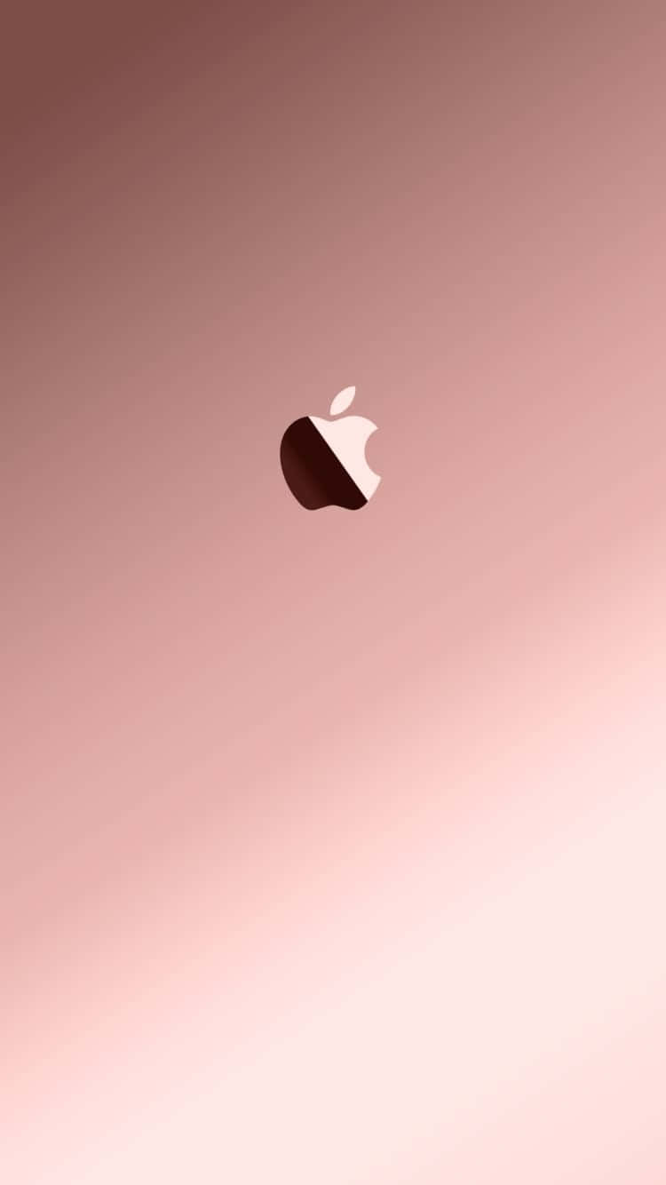 Gradient 桌布 壁紙 — 一個極簡的Apple標誌，置中在柔和的粉紅色漸變背景上，帶有微妙的燈光效果。