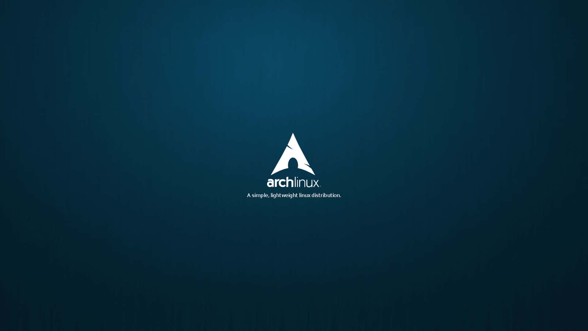 Arch Linux 桌布 壁紙 — 一個極簡的Arch Linux標誌，居中放置在帶有細微紋理的深藍綠色漸變背景上。