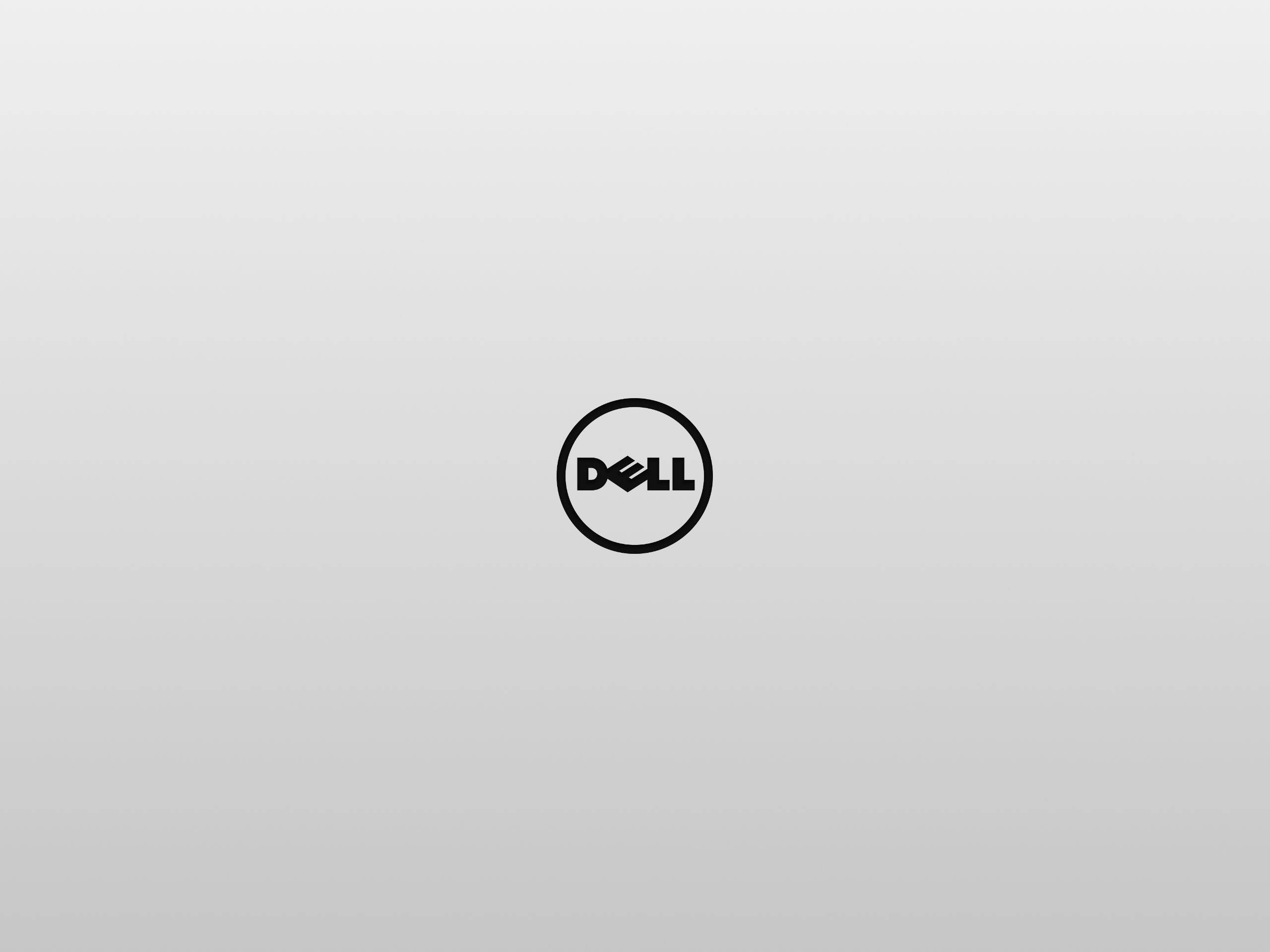 Dell 桌布 壁紙 — 一個極簡的Dell標誌居中在平滑的漸變灰色背景上。