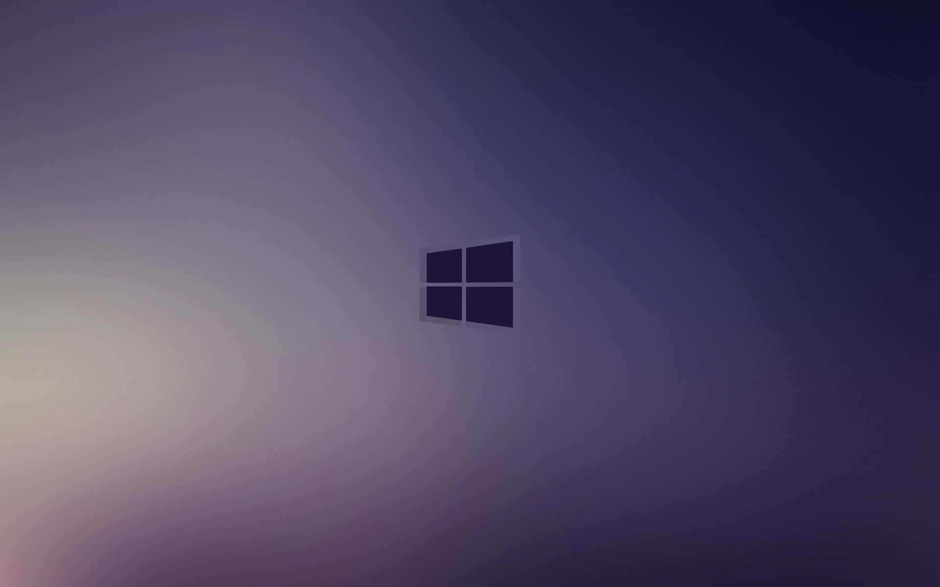 Windows標誌在漸變紫色背景上帶有柔和光暈 — 深藍色美學動圖 壁紙