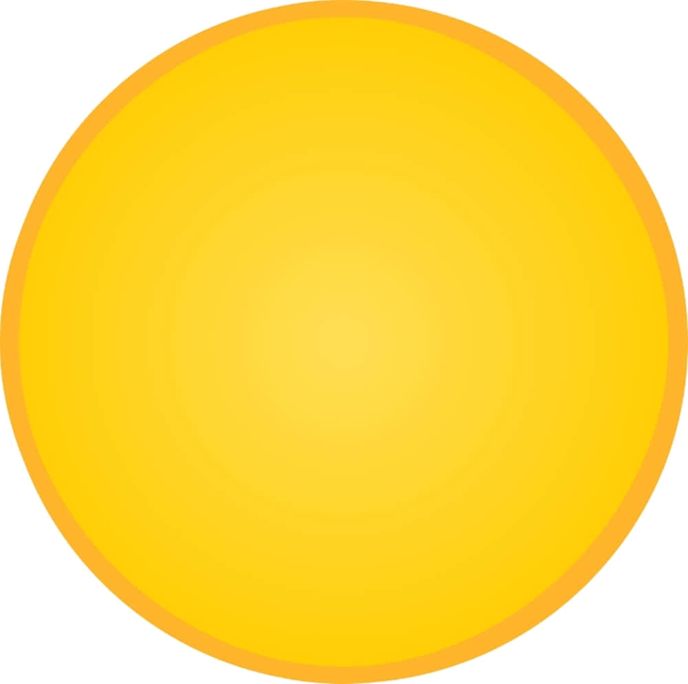 Yellow Circle 桌布 壁紙 — 一個極簡的亮黃色圓形，帶有微妙的漸層和橙色邊框，置於白色背景上。