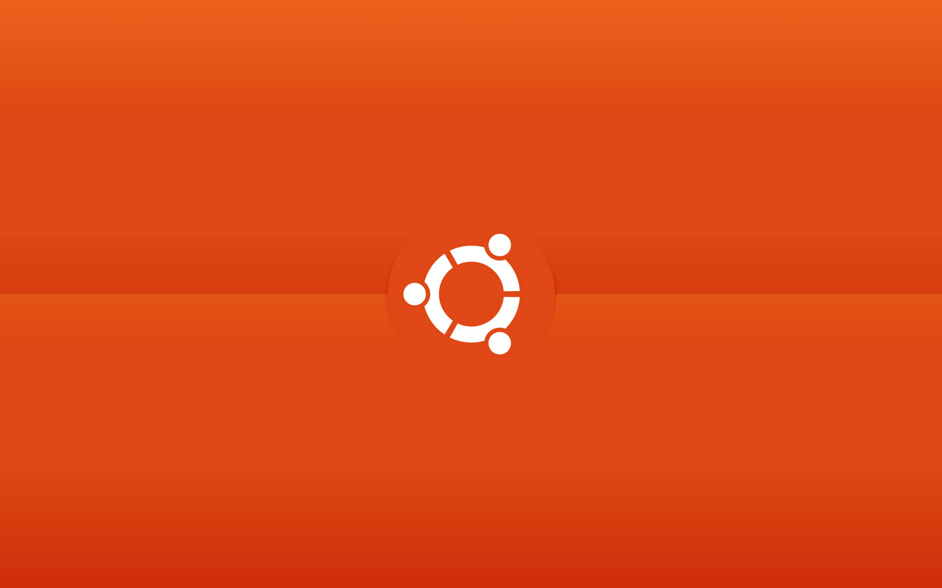 ubuntu 桌布 壁紙 — 一個極簡的橙色漸變桌布，白色Ubuntu標誌居中在平滑的色彩過渡背景上。