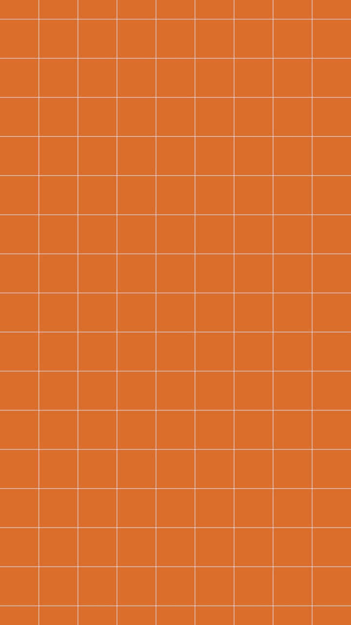 Cute Orange 桌布 壁紙 — 一個極簡的橙色背景，帶有細微的白色網格圖案覆蓋整個表面。