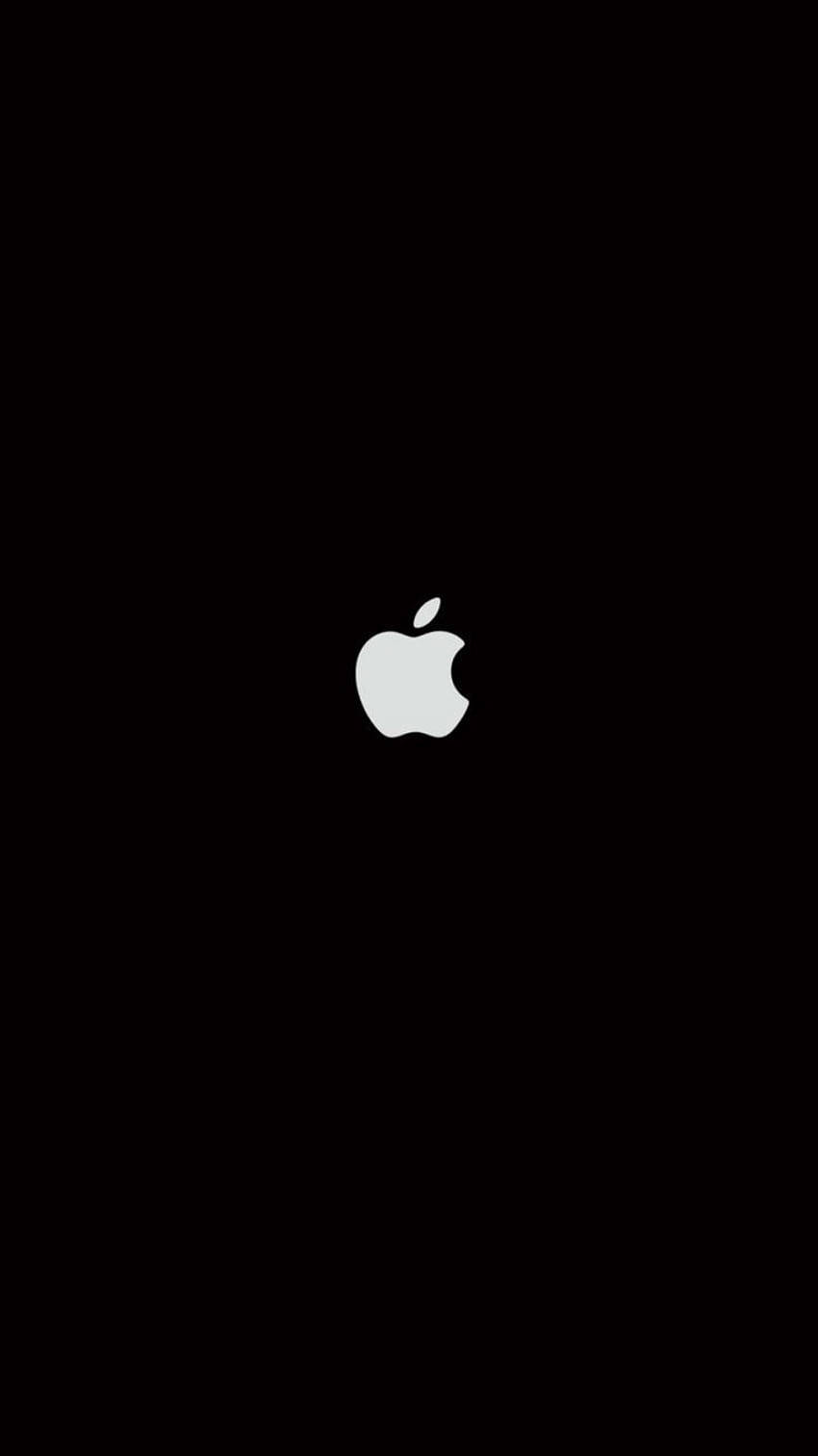 標誌 桌布 壁紙 — 一個極簡的白色Apple標誌居中在純黑色背景上。