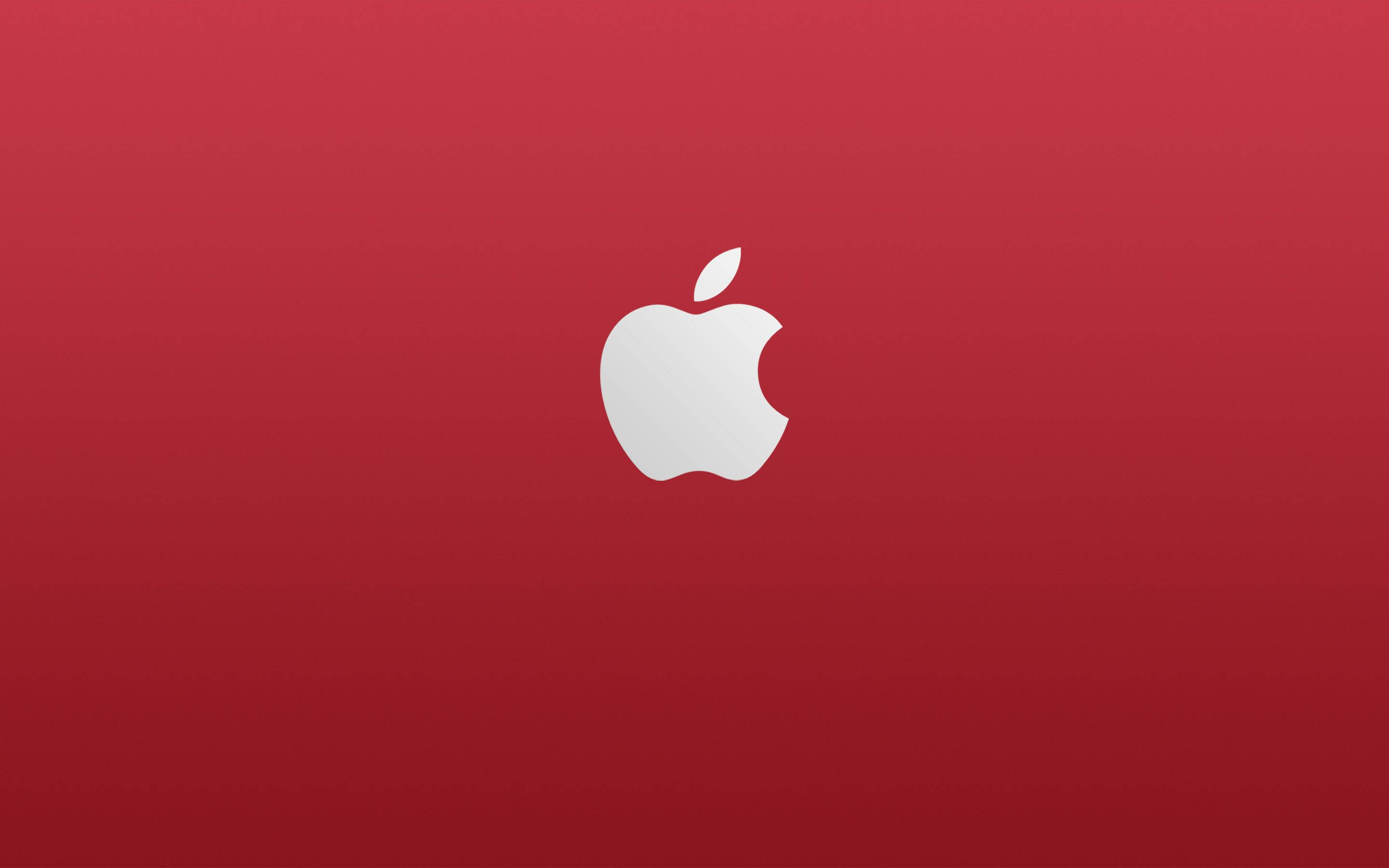蘋果 桌布 壁紙 — 一個極簡的白色Apple標誌居中在漸變紅色背景上。