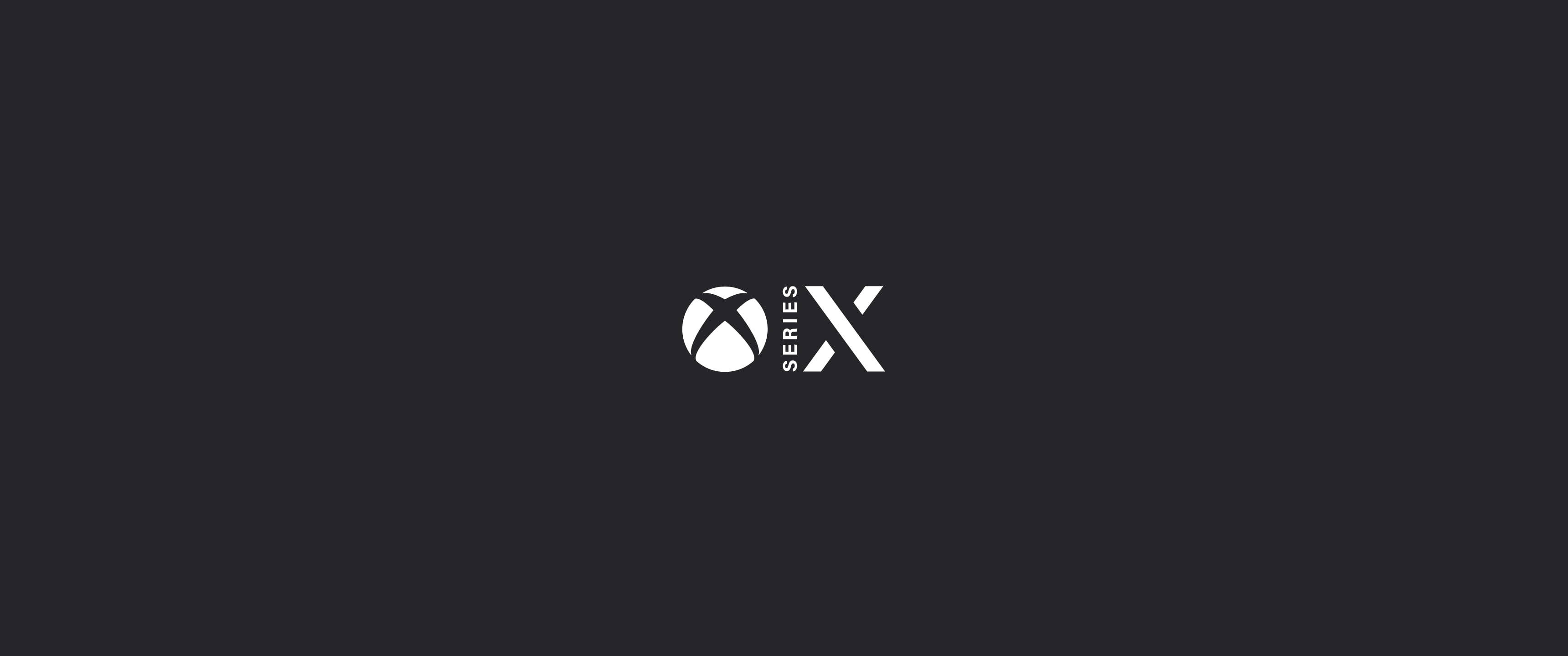 X 桌布 壁紙 — 一個極簡的白色Xbox Series X標誌，居中放置在純深灰色背景上。