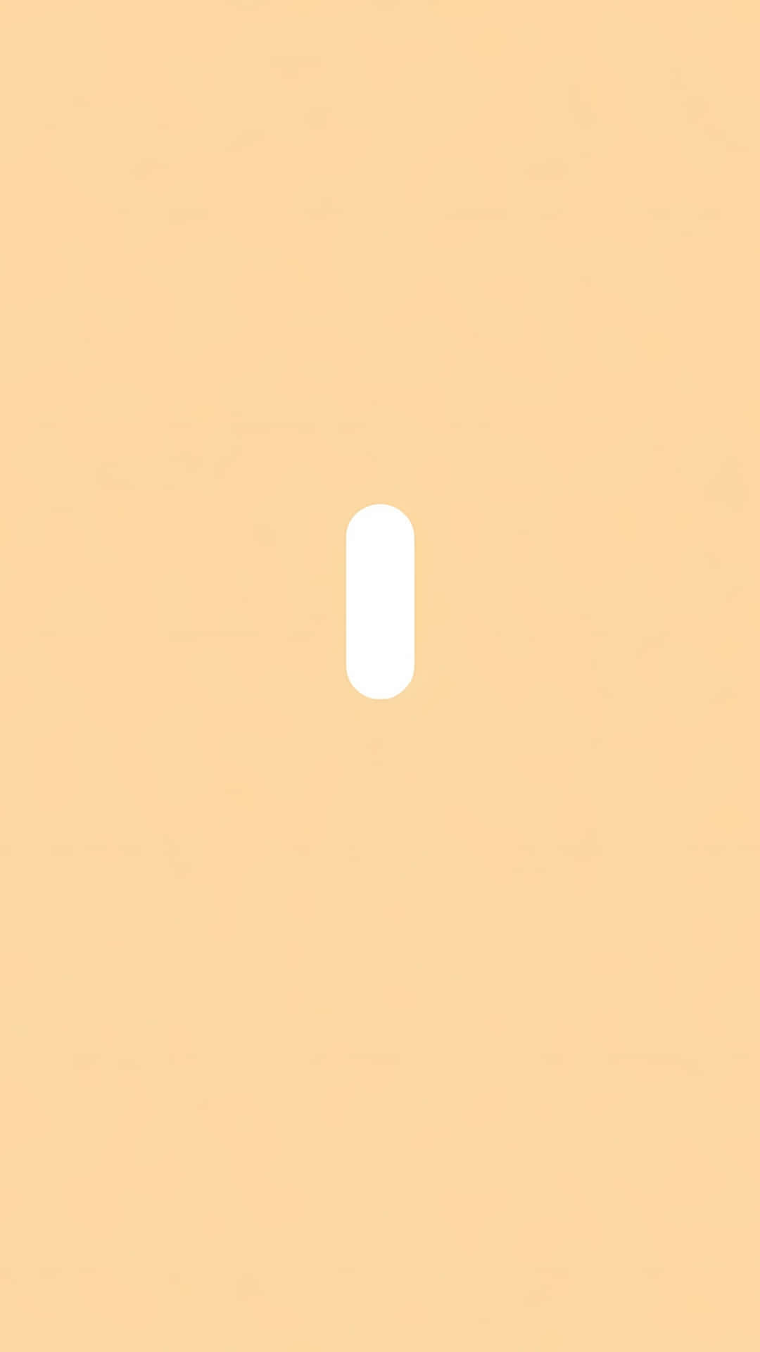 Simple Minimalist White Pill on Peach Background 壁紙 — 一個極簡的白色垂直橢圓形，居中於純桃色背景上。