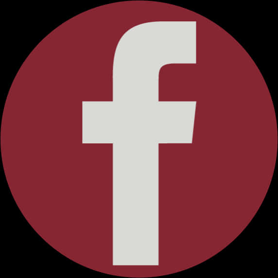 Logo Facebook 桌布 壁紙 — 一個極簡的白色小寫 f 標誌，居中於純酒紅色圓形內，背景為黑色。
