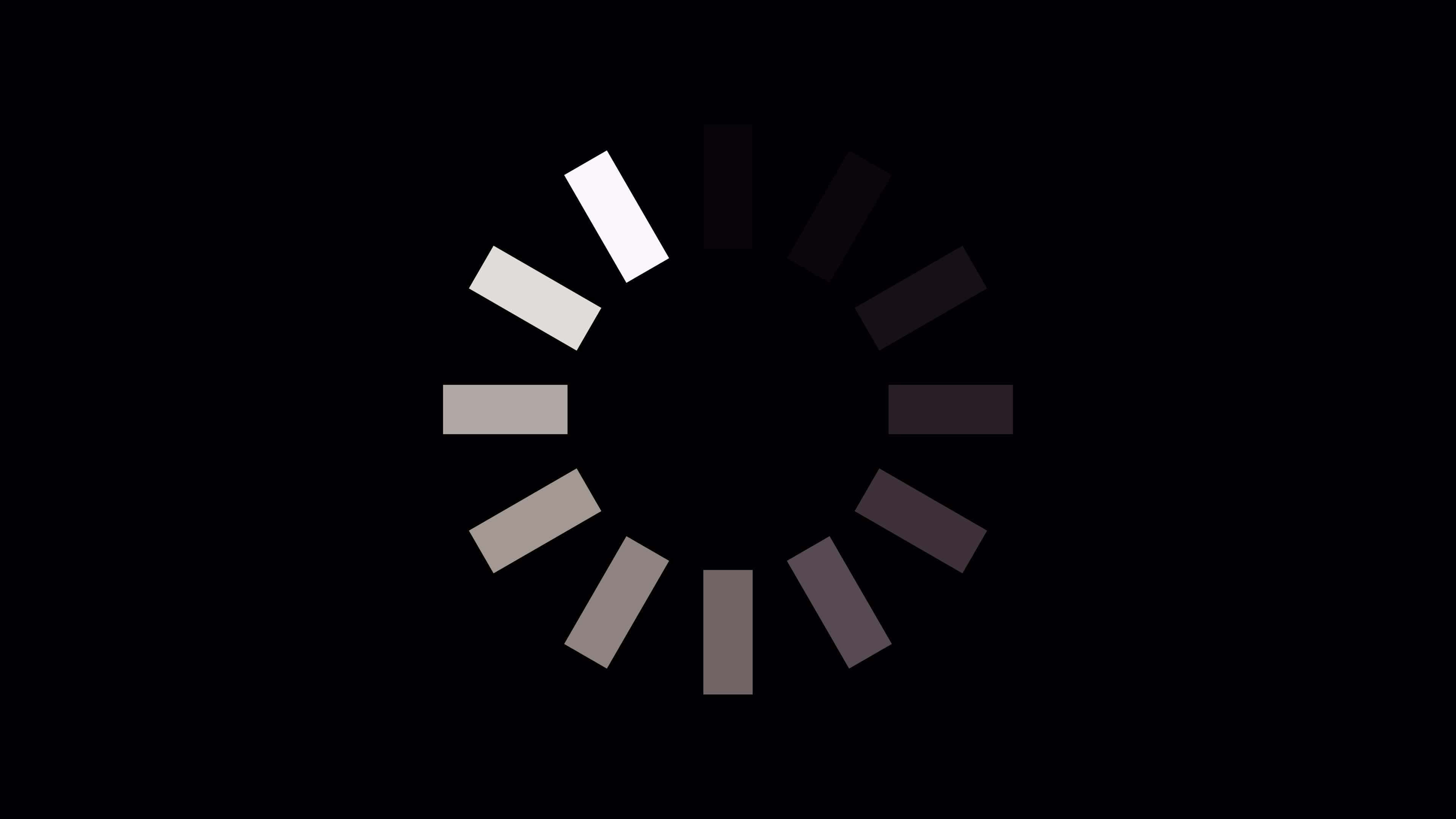 Loading 桌布 壁紙 — 一個極簡的載入旋轉器，在黑色背景上帶有漸變灰色條。