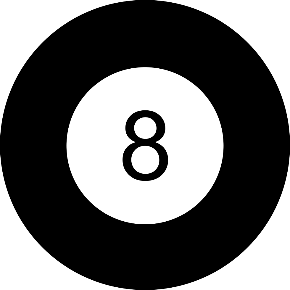 Billiard 桌布 壁紙 — 一個極簡的黑白撞球，數字八居中在一個大膽的圓形設計中。
